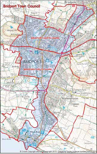 Bridport Parish Wards - North and South