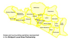 Map of Bridport Local Area Partnership area